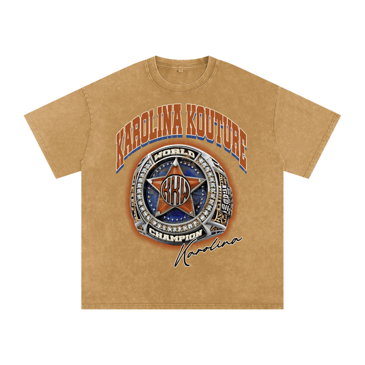 Karolina Kouture Champion Acid Wash Oversize T-Shirt