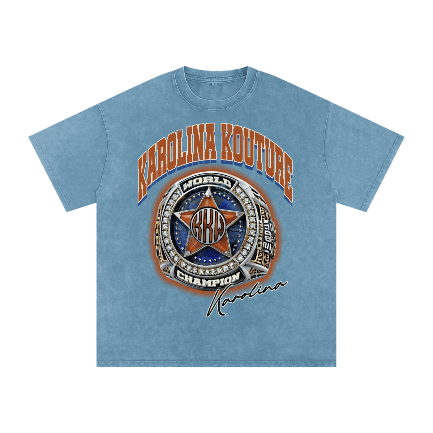 Karolina Kouture Champion Acid Wash Oversize T-Shirt