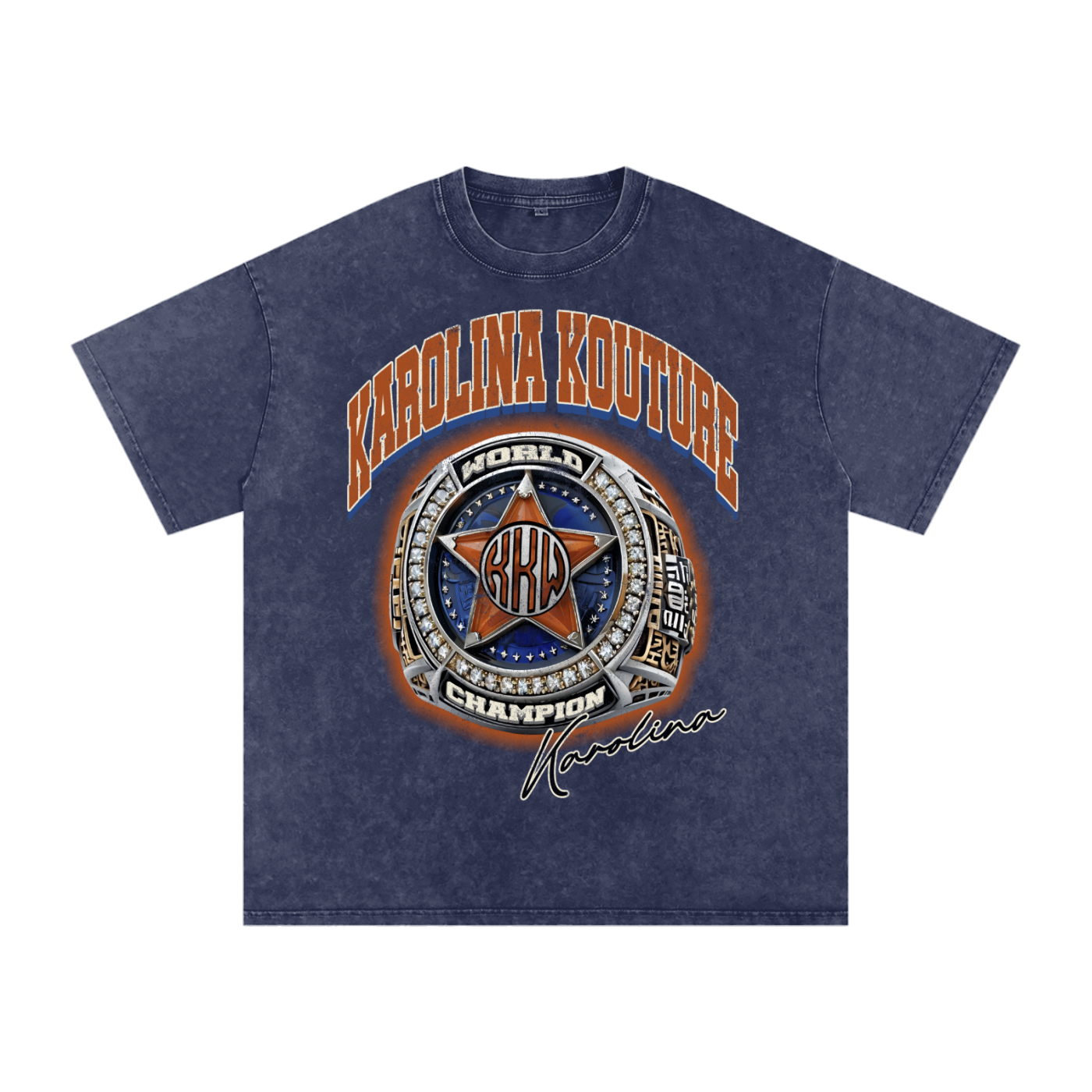 Karolina Kouture Champion Acid Wash Oversize T-Shirt